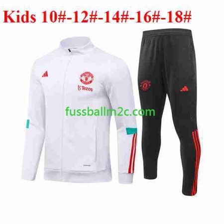 Manchester United Kinder Weiß Trainingsanzüge 2023-2024